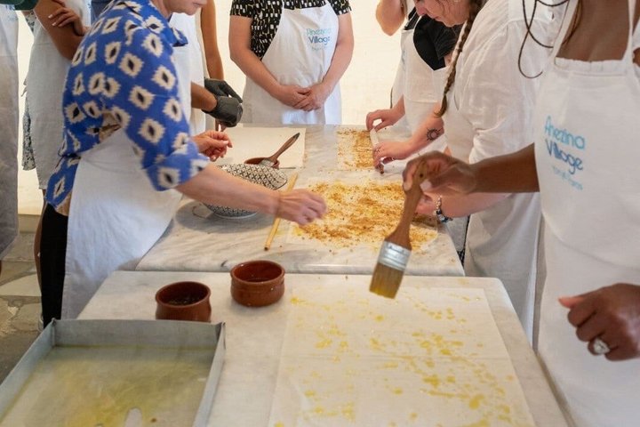 Maria's Open Cooking Class lessons in Delux hotel of Paros