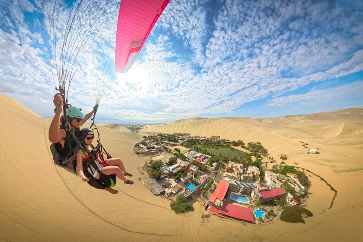 Paragliding over the Huacachina