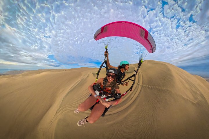 Paragliding over the Huacachina