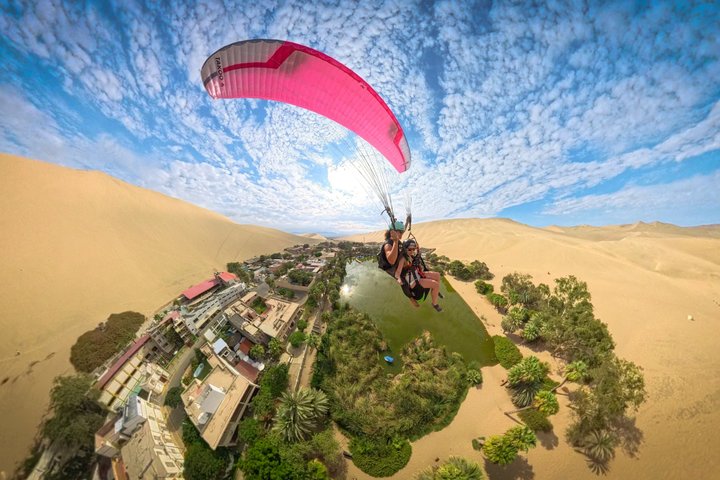 Paragliding over the Huacachina