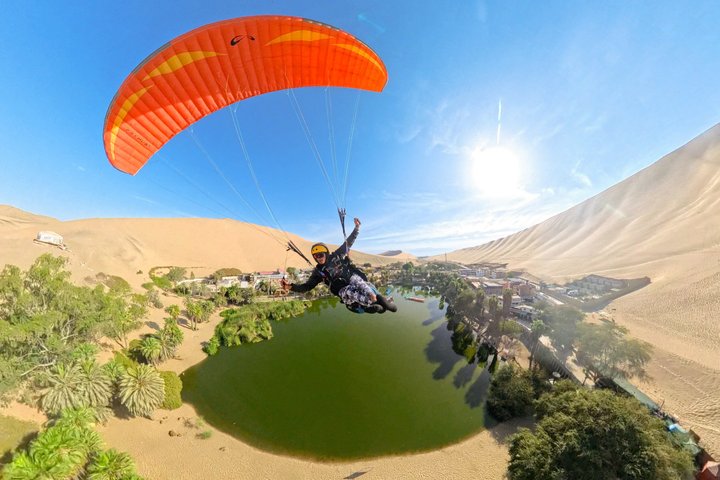 Paragliding over the Huacachina