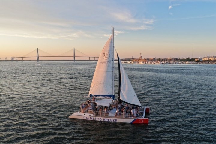 Charleston Iconic Sunset Sail - Lux Catamaran w/Bar & Bathrooms
