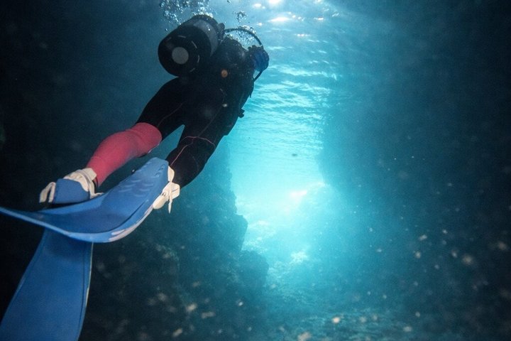 Try Scuba Diving diving at the Blue Cave in Onna Village, Okinawa