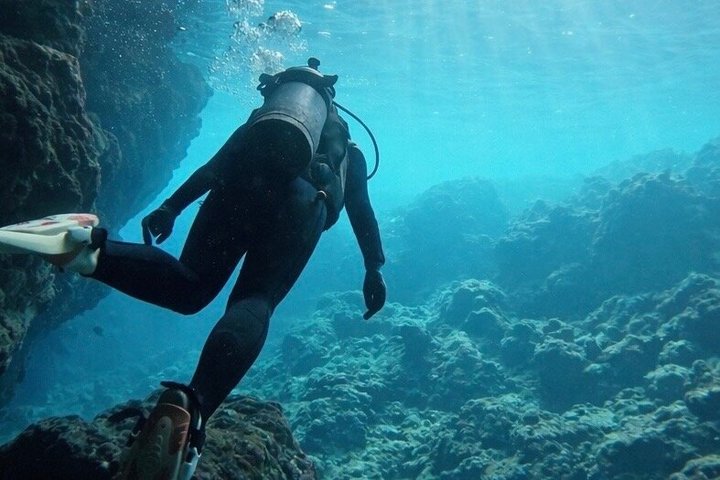 Try Scuba Diving diving at the Blue Cave in Onna Village, Okinawa
