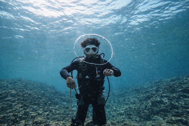 Try Scuba Diving diving at the Blue Cave in Onna Village, Okinawa