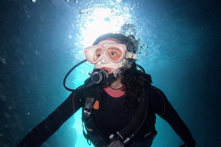 Try Scuba Diving diving at the Blue Cave in Onna Village, Okinawa
