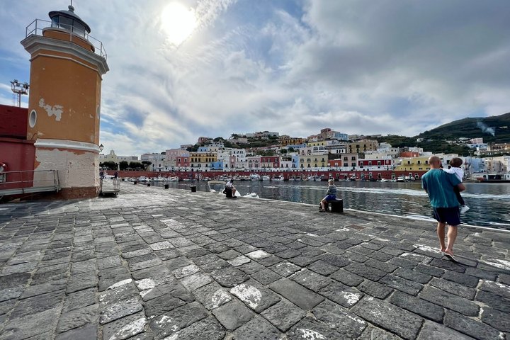 From Anzio: Ponza Boat Tour Swimming & Lunch + Ferry Tickets