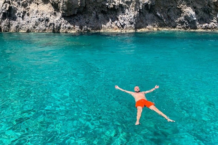 From Anzio: Ponza Boat Tour Swimming & Lunch + Ferry Tickets