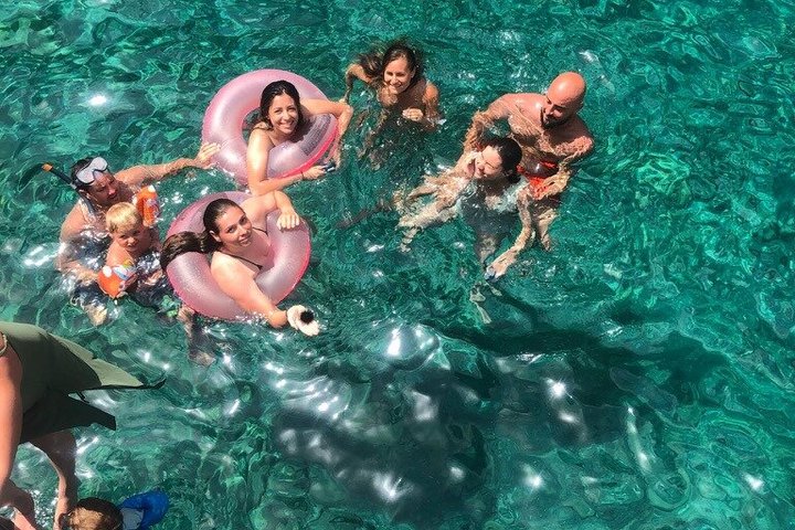 From Anzio: Ponza Boat Tour Swimming & Lunch + Ferry Tickets