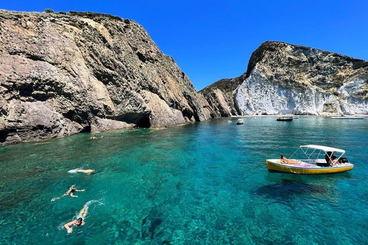 From Anzio: Ponza Boat Tour Swimming & Lunch + Ferry Tickets