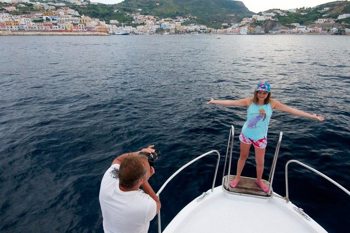 From Anzio: Ponza Boat Tour Swimming & Lunch + Ferry Tickets