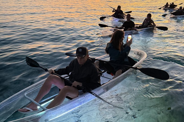 Transparent Kayak Sunset to Dusk Glow Experience from Pula