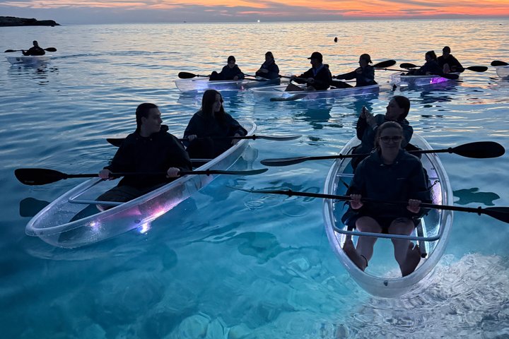 Transparent Kayak Sunset to Dusk Glow Experience from Pula