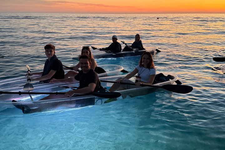 Transparent Kayak Sunset to Dusk Glow Experience from Pula