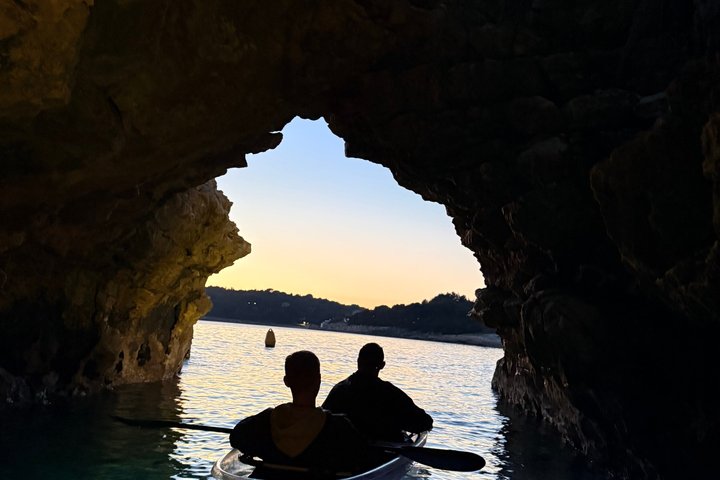 Transparent Kayak Sunset to Dusk Glow Experience from Pula