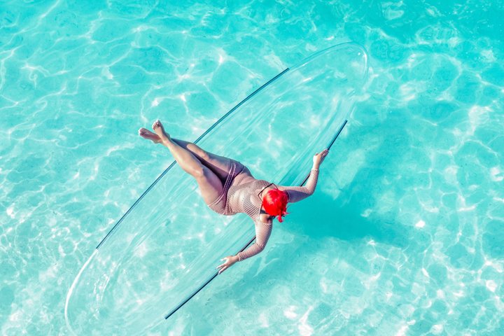 Glass kayak Photoshoot Grand Turk island