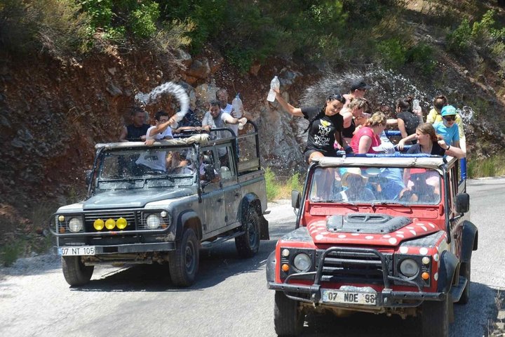 Marmaris Jeep Safari Tour With Waterfall and Water Fights