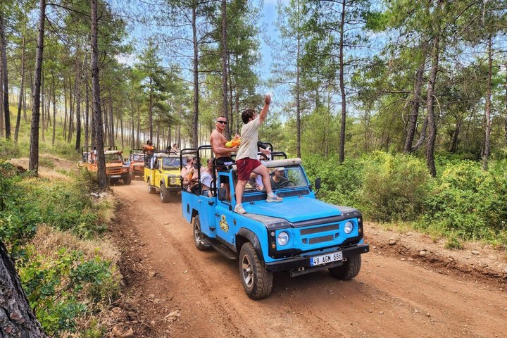 Marmaris Jeep Safari Tour With Waterfall and Water Fights
