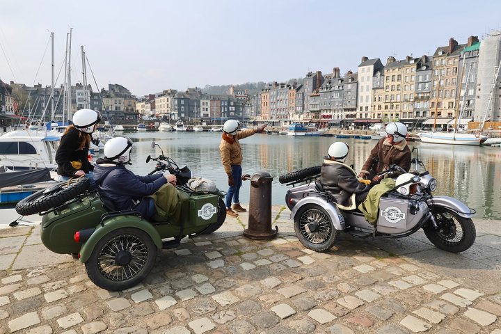 Visit Honfleur by sidecar: 1.5 to 3.5 hour tour along the coast