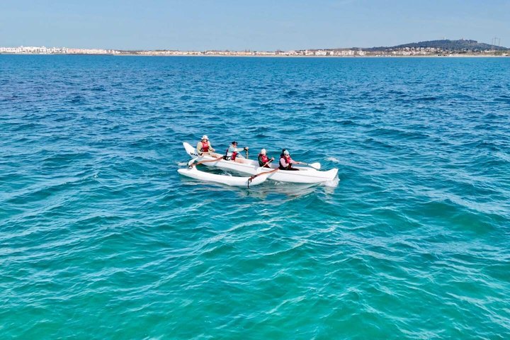 Hawaiian canoe ride Fort of Brescou Island Cap d’Agde