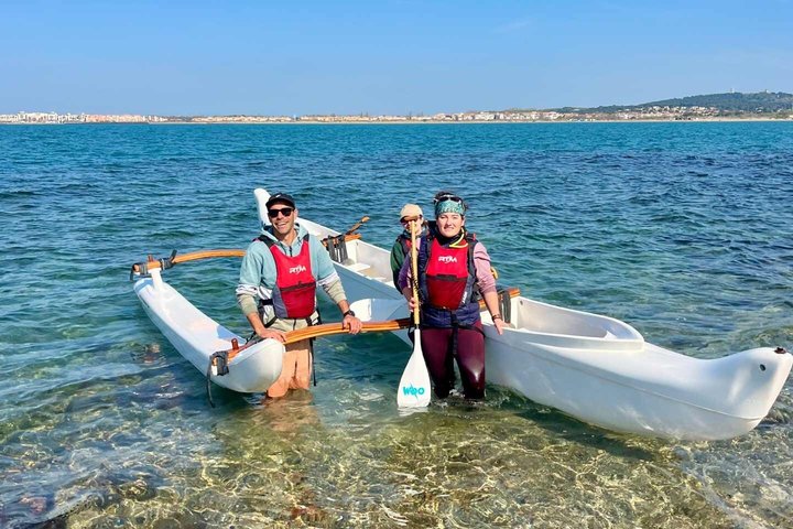 Hawaiian canoe ride Fort of Brescou Island Cap d’Agde