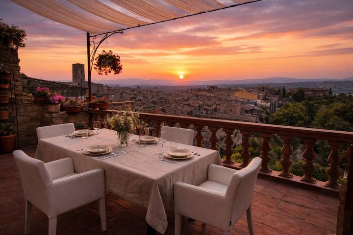 San Gimignano Sunset Belvedere Dinner and Wine Tasting