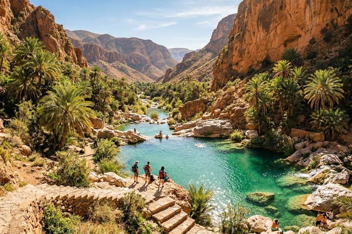 Guided paradise Valley excursion & Atlas Mountains swimming pools