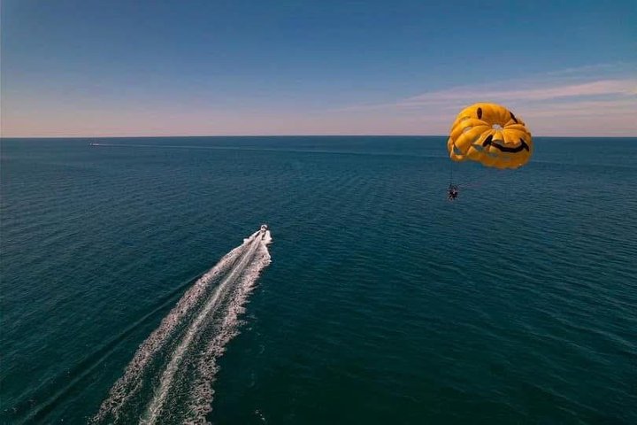 Parasailing Adventure Over Shell Island in Panama City Beach