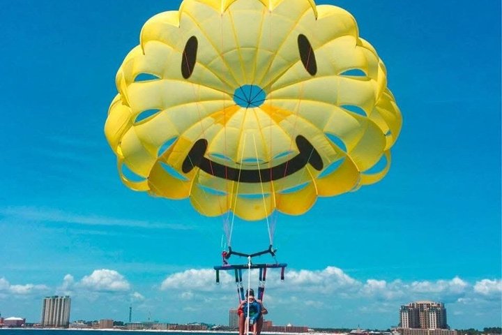 Parasailing Adventure Over Shell Island in Panama City Beach