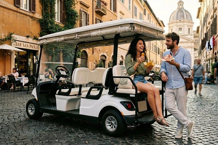 Rome 3H Private Golf Cart Tour with Pick Up and Drop Off Included