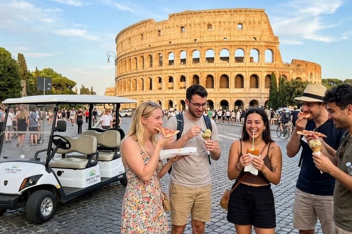 Rome 3H Private Golf Cart Tour with Pick Up and Drop Off Included