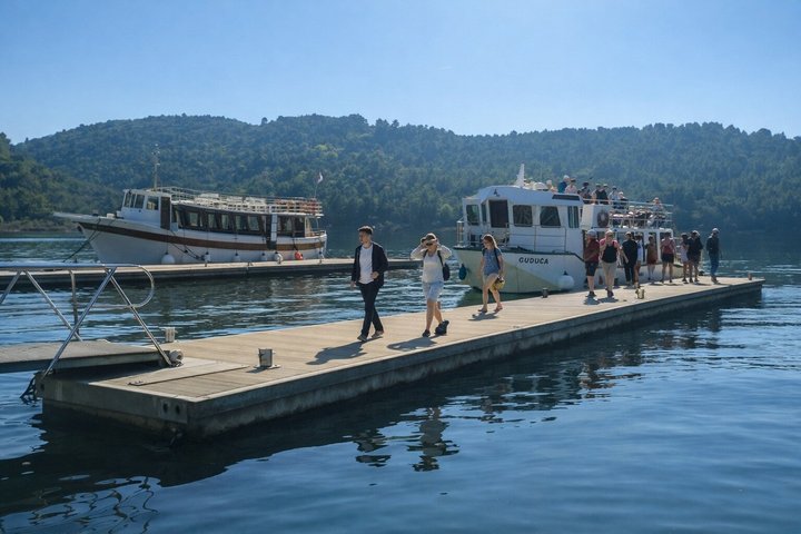 From Trogir, Seget, Okrug: Krka Waterfalls & Šibenik Culture Tour