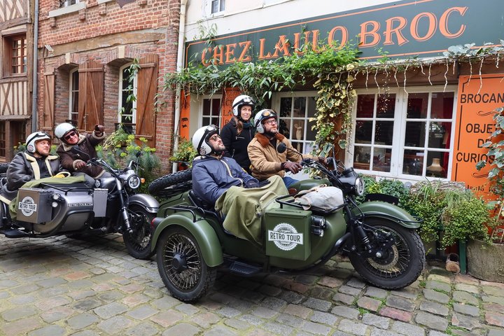 Visit Honfleur by sidecar 1.5 to 3.5 hour tour along the coast