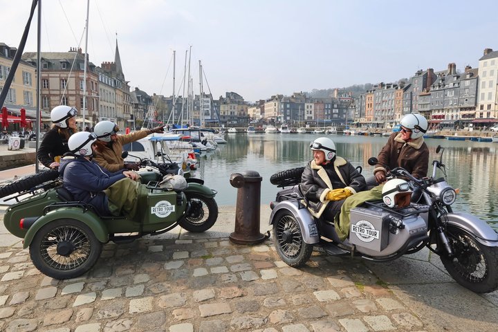 Visit Honfleur by sidecar 1.5 to 3.5 hour tour along the coast