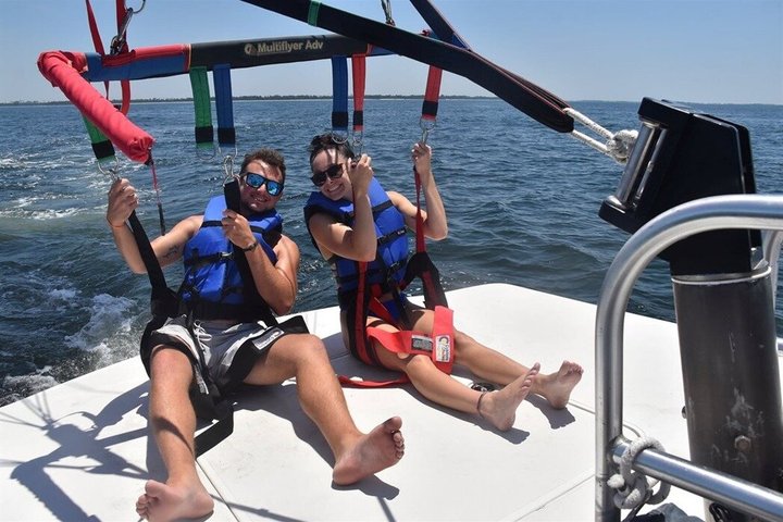 Parasailing Adventure Over Shell Island in Panama City Beach