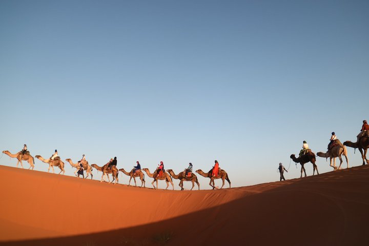 Merzouga: Private Camel Ride for Sunset in the Desert