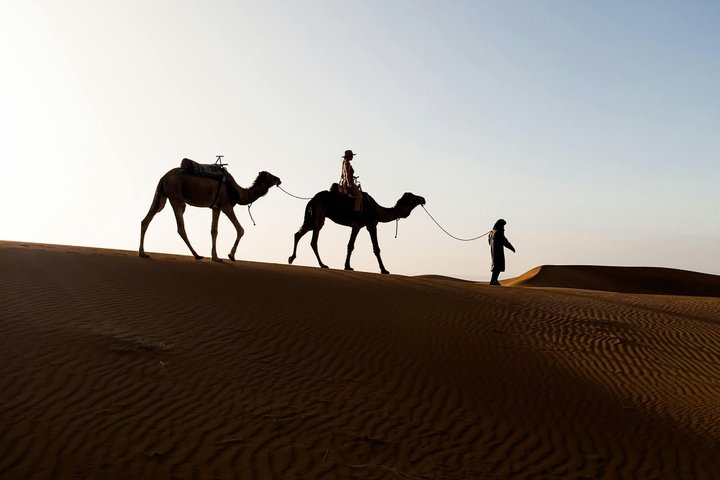 Merzouga: Private Camel Ride for Sunset in the Desert