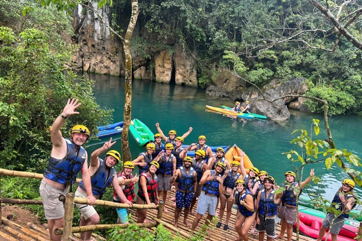 Zipline Dark cave & Paradise cave: Full-day Exploration