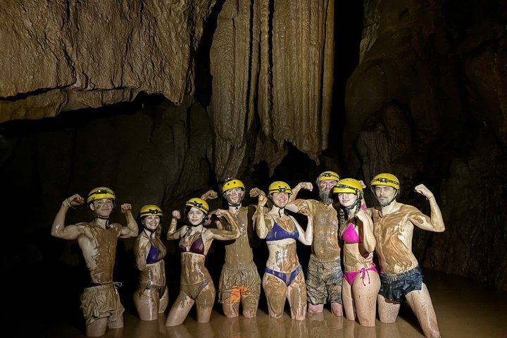 Zipline Dark cave & Paradise cave: Full-day Exploration