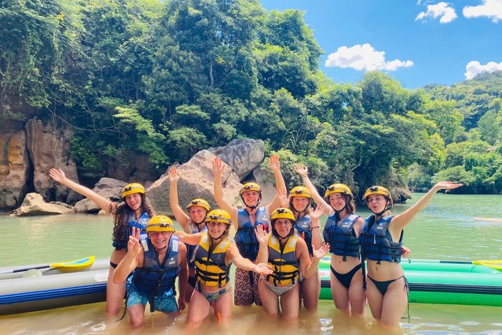 Zipline Dark cave & Paradise cave: Full-day Exploration