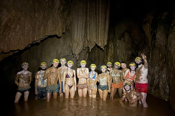 Zipline Dark cave & Paradise cave: Full-day Exploration