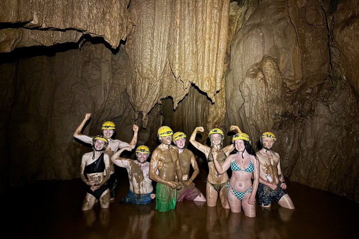 Zipline Dark cave & Paradise cave: Full-day Exploration