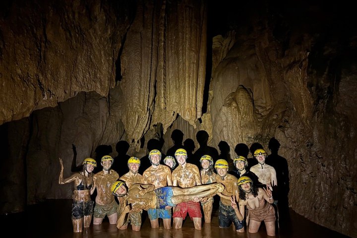 Zipline Dark cave & Paradise cave: Full-day Exploration
