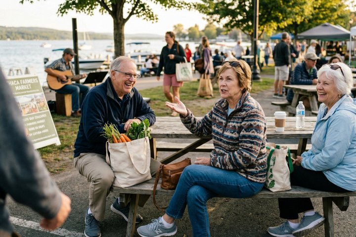 Private Cultural Walking Tour in Historic Ithaca Market