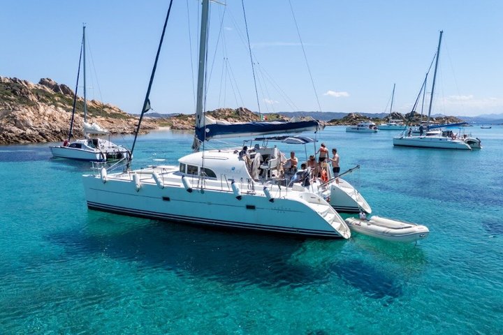Catamaran tour Magdalene Archipelago from Cannigione from 12 mt..