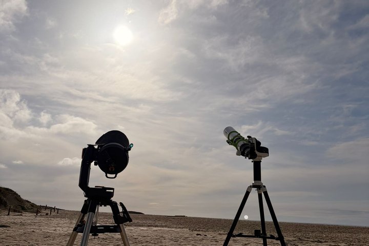 View the sun in Formentera with Professional Telescopes