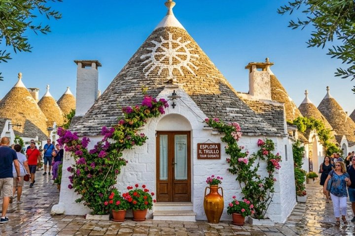 From Lecce : Alberobello, Locorot., Ostuni, guided tour, 2 Testings