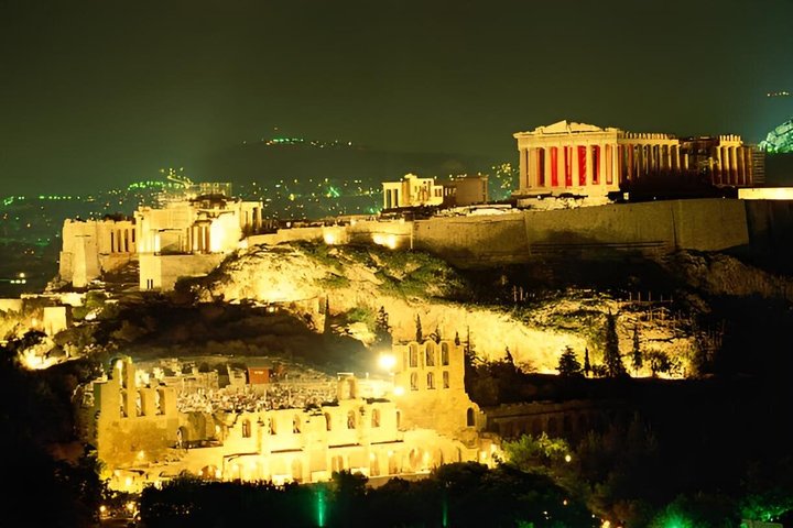 Athens By Night Private 3 Hour City Lights & Views Luxury Tour