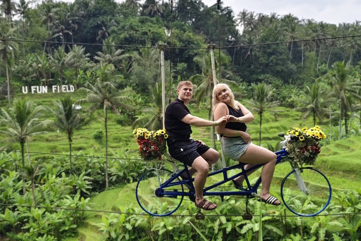 Ubud: Zipline, Bali Swing, and Sky Bike in a Private Rice Terrace