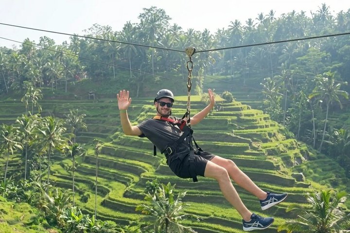 Ubud: Zipline, Bali Swing, and Sky Bike in a Private Rice Terrace